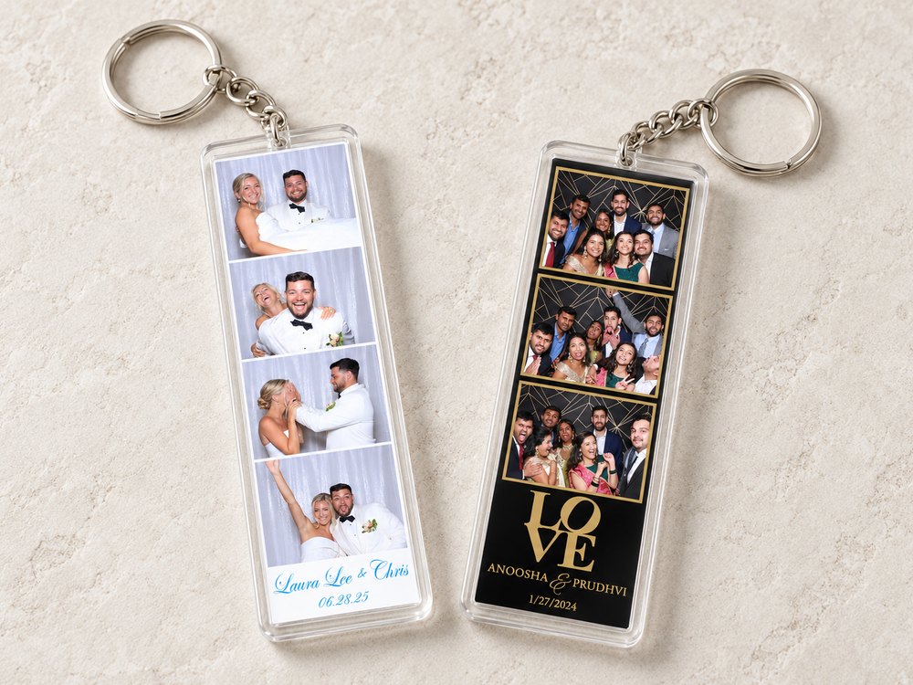 Acrylic photo strip keychains