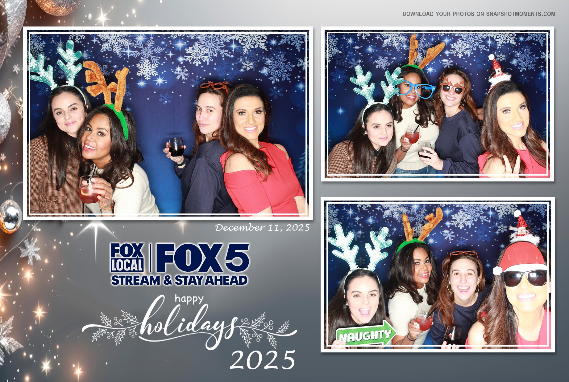 A holiday-party photo design from our event collection.