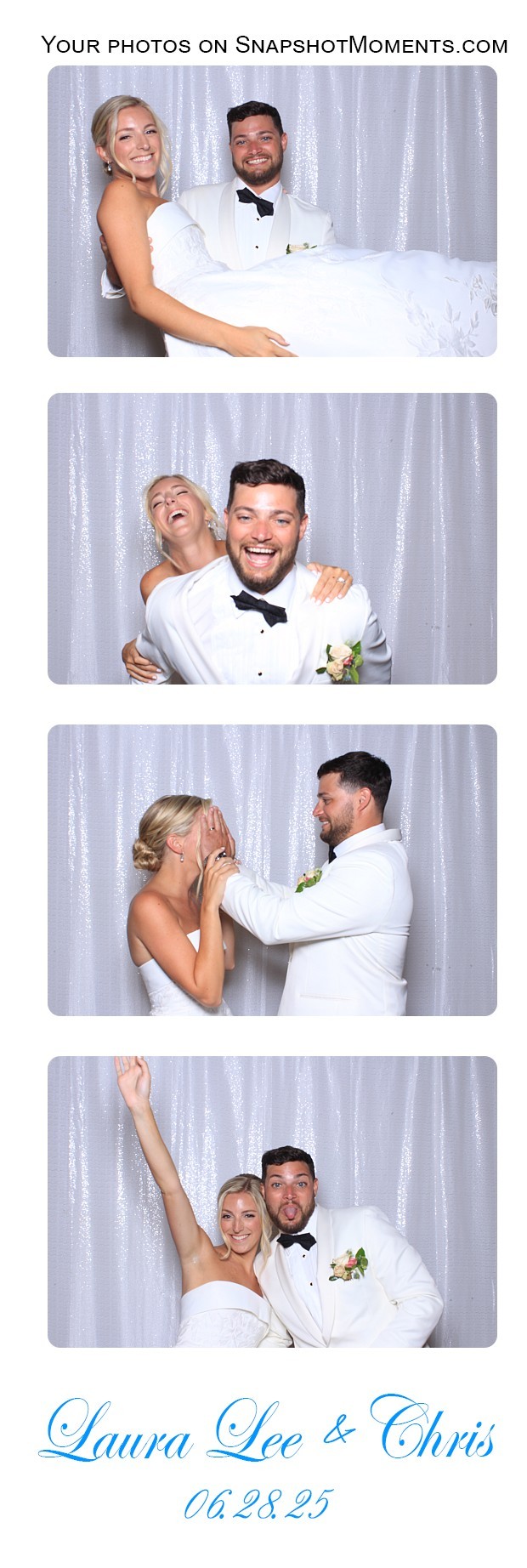 Four-photo wedding strip